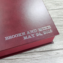 Burgundy Leather Clamshell Box (Box Only)