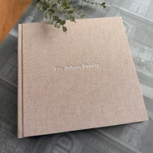 Contemporary  Linen Photo Album | Peach Blush
