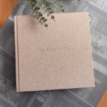 Contemporary  Linen Photo Album | Peach Blush