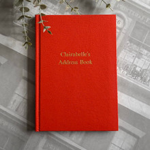 Personalised Address Book | Orange Lizard Effect Finish