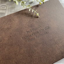 Traditional Classic Photo Album | Brown Vintage Effect Leather
