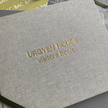 Visitor Guest Book | Grey Marl Linen Cloth