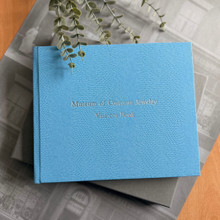 Visitor Guest Book |  Sky Blue Lizard Effect Finish