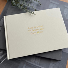 Wedding Guest Book | Ivory Leather