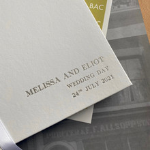 Classic  Wedding Photo Album | White Leather