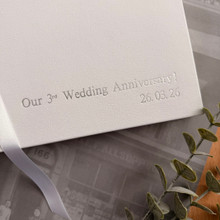 Classic  Wedding Photo Album | White Leather