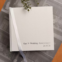 Classic  Wedding Photo Album | White Leather