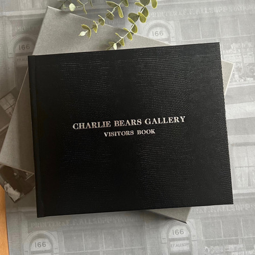 Visitor Guest Book | Black Lizard Effect Finish