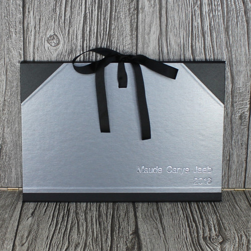 Brushed Steel & Black Art Portfolio | Cachet Portfolio | A4