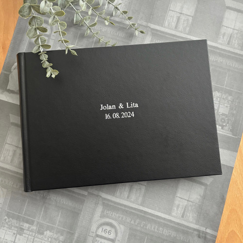 Photo Booth Guest Book | Black Leather