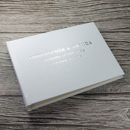 Photo Booth Guest Book | White Leather