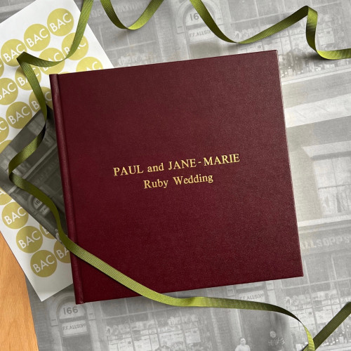 Traditional Classic Photo Album | Burgundy Leather
