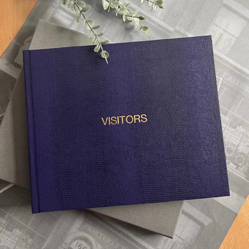 Visitor Guest Book | Purple Lizard Effect Finish