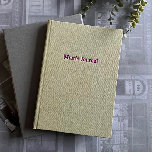 Mother's Day Journal | Notebook | Sage Green Linen | A5 Portrait