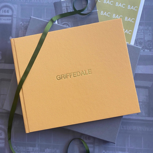 Visitor Guest Book | Yellow Lizard Effect Finish