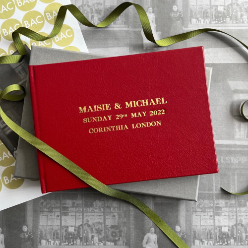 Wedding Guest Book | Red Leather