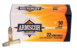 Armscor Precision 22 Long Rifle Ammo 36 Grain HVHP 50rd Box