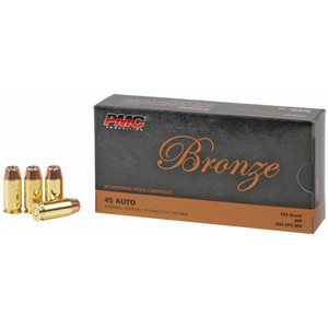 PMC, Bronze, 45ACP, 185 Grain, Jacketed Hollow Point, 50 Round Box PMC, Bronze, 45ACP, 185 Grain, Jacketed Hollow Point, 50 Round Box
