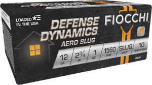 Fiocchi Ammunition, Defense Dynamics 12 Gauge, 2.75", Slug, Hi-Velocity, 10 Round Box Fiocchi Ammunition, Defense Dynamics 12 Gauge, 2.75", Slug, Hi-Velocity, 10 Round Box