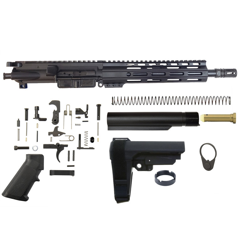 Full AR Pistol Build Kit Minus Lower .223/5.56