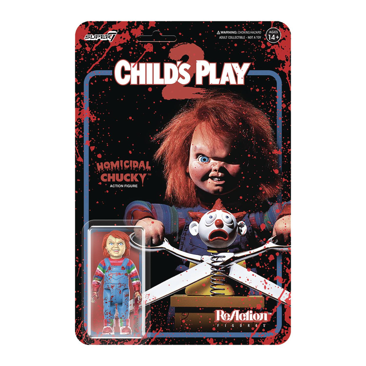 CHILDS PLAY W2 EVIL CHUCKY BLOOD SPLATTER REACTION