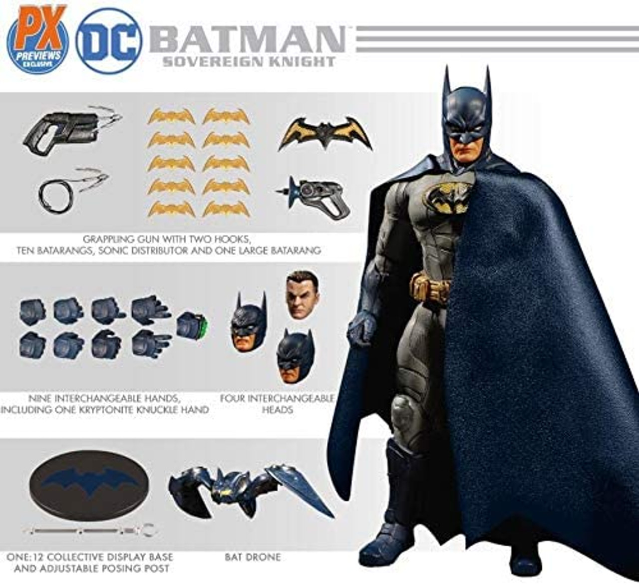 One-12 Collective DC PX Sovereign Knight Batman Blue AF