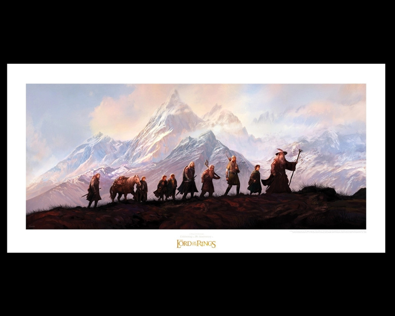 LOTR THE FELLOWSHIP OF THE RING CINEMATIC ART PRINT