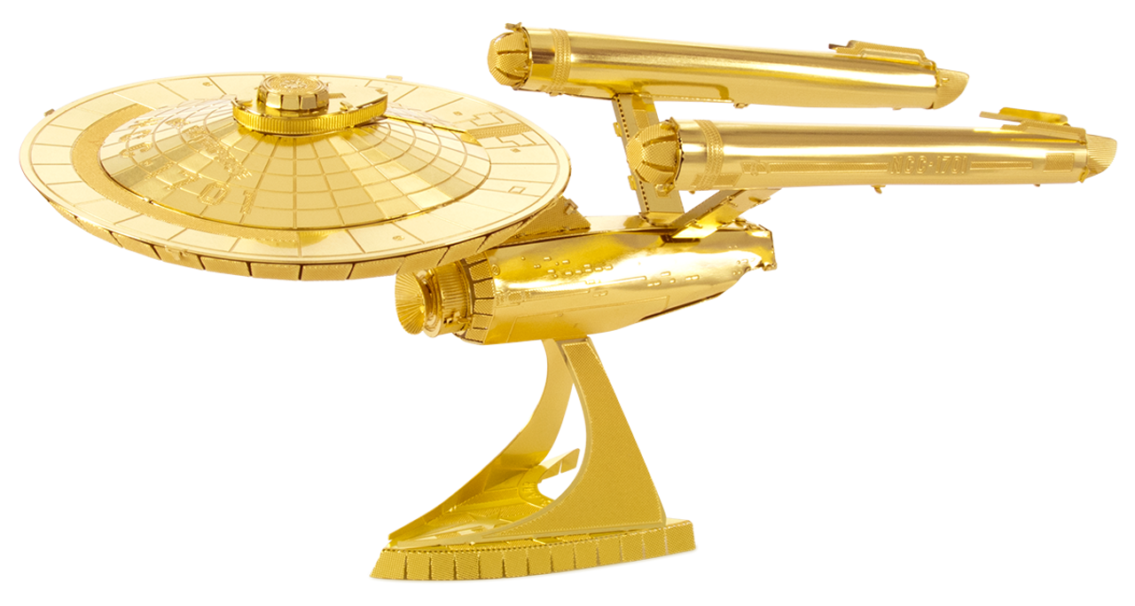 METAL EARTH STAR TREK USS ENTERPRISE NCC-GOLD EDITION