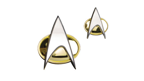 STAR TREK NEXT GENERATION BADGE AND PIN SET