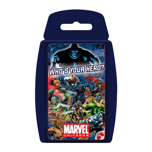 MARVEL WHO'S YOUR HERO TOP TRUMPS