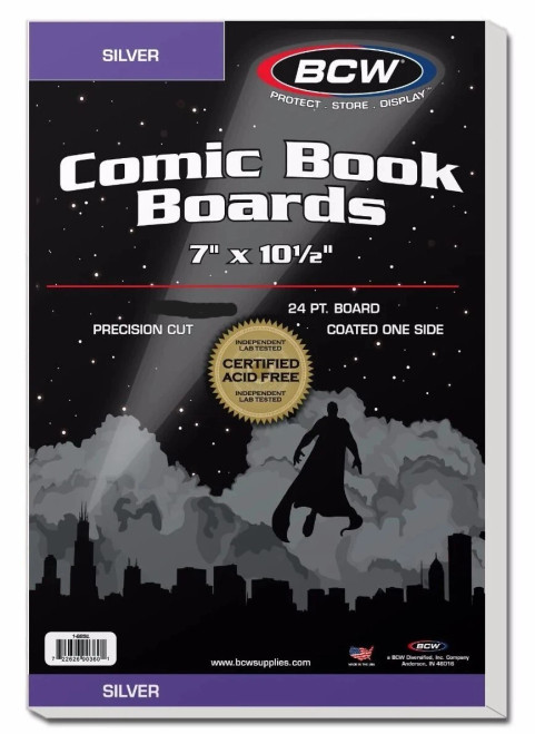 BCW SILVER COMIC BACKING BOARDS 100 PACK