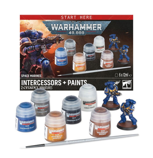 WARHAMMER 40K 60-11 SPACE MARINES + PAINTS (11TH EDITION)
