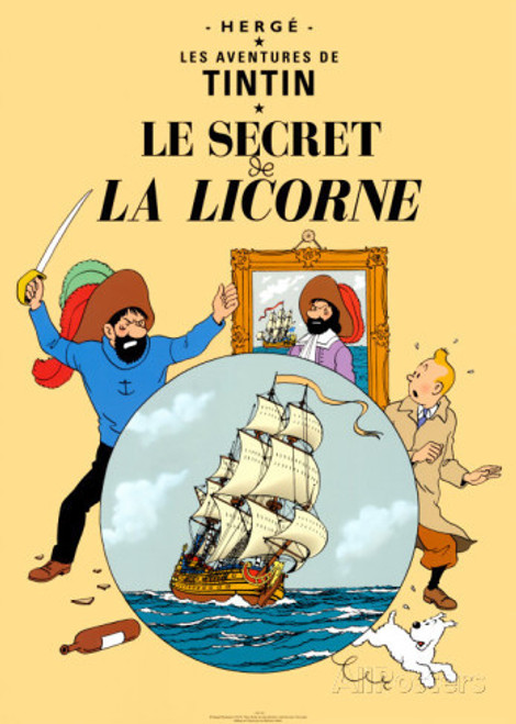 TINTIN POSTER 10 LE SECRET DE LA LICORNE