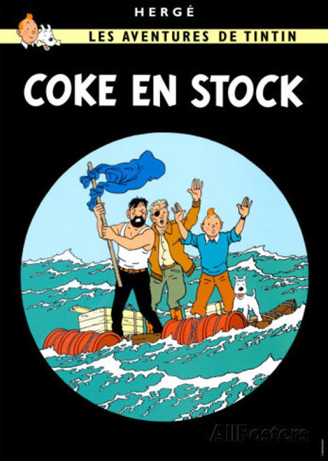 TINTIN POSTER 18 COKE EN STOCK