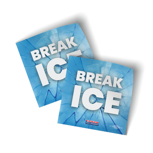 Break ICE (3.5" x 3.5" Vinyl Sticker -- Pack of Two!)