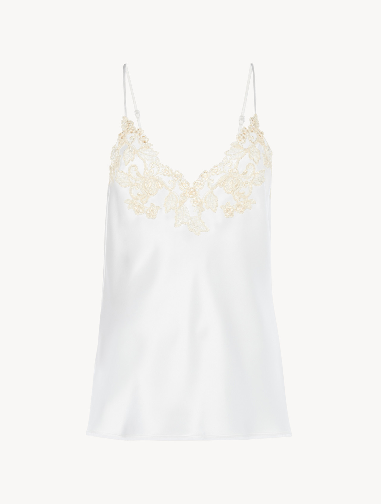 Lux Silk Buckle-Strap Camisole Sage Lagoon