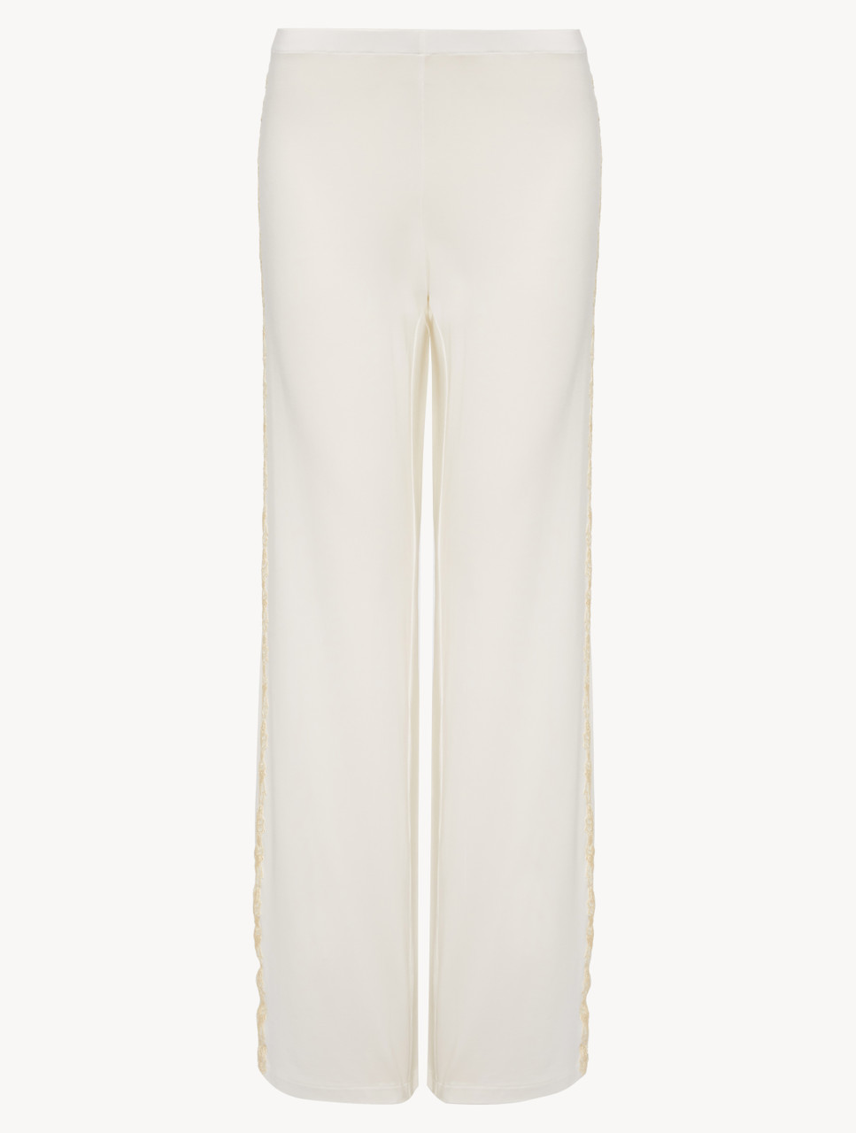 White jersey trousers clearance