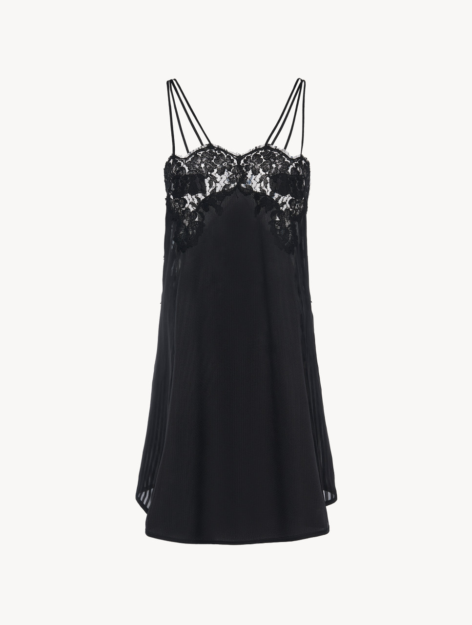 black lace slip top