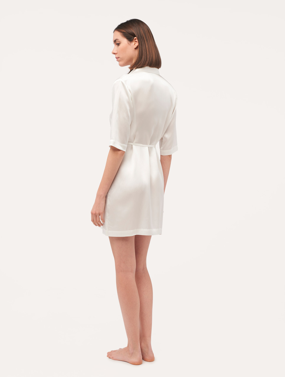 Luxury Silk Long Shirt in White | La Perla Luxury Silk Long Shirt in White | La Perla