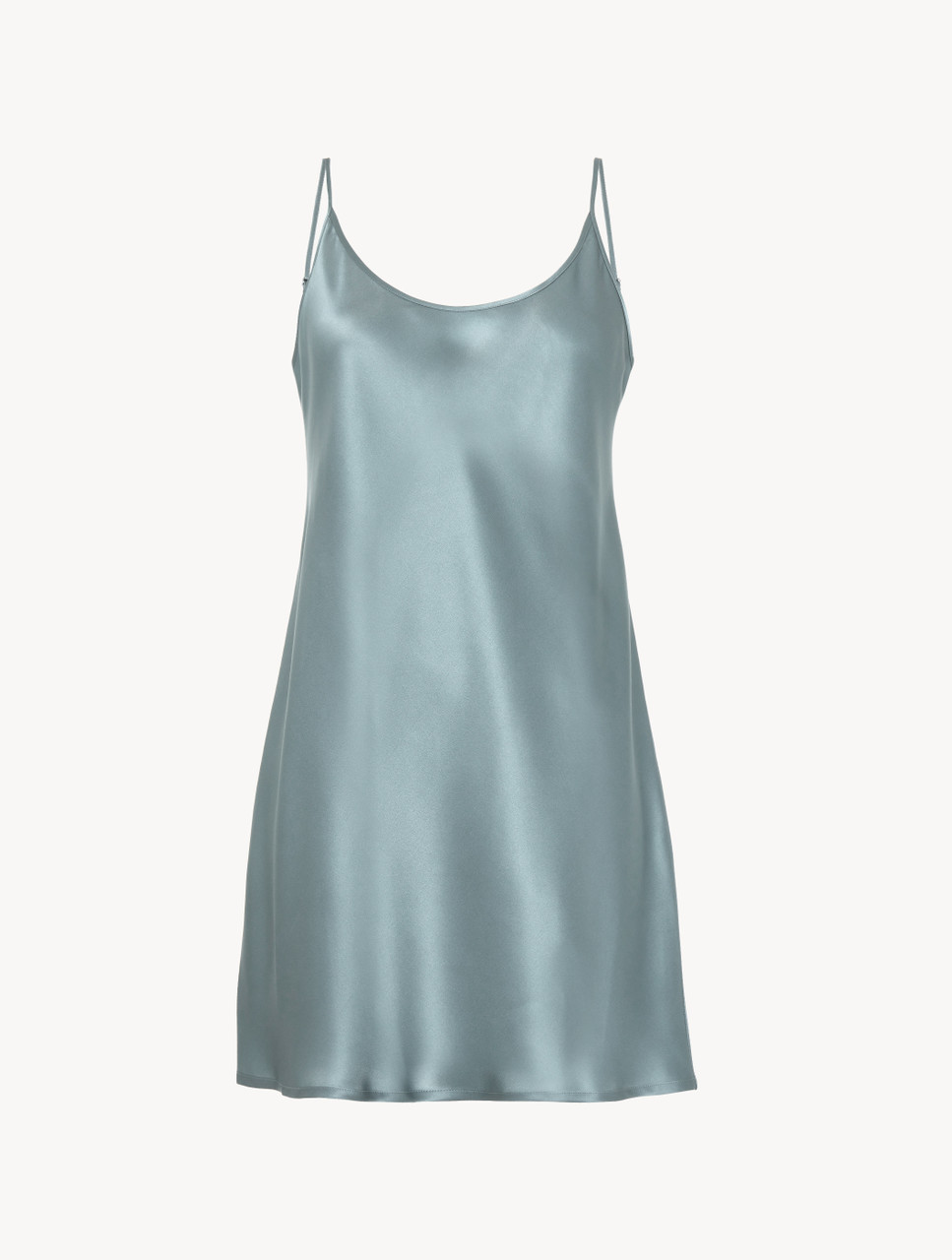 grey silk slip