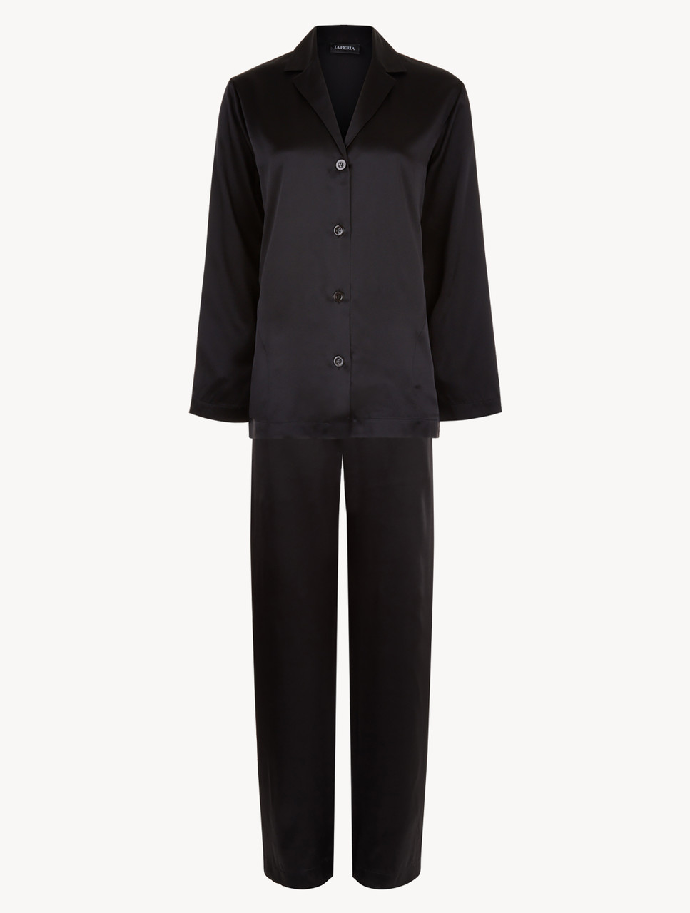 Luxury Silk Pyjama Set in Black