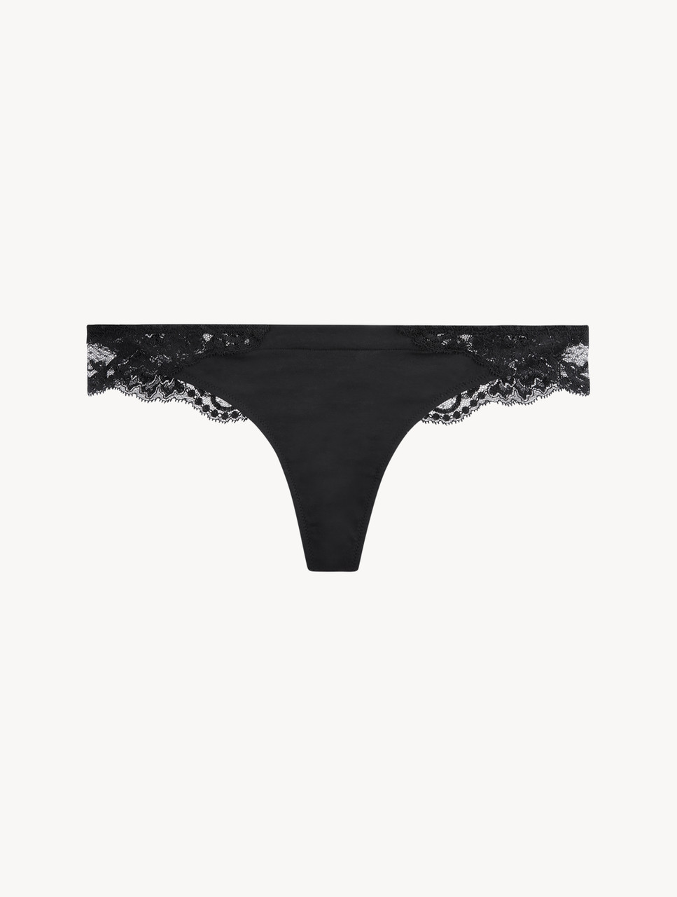 Luxury Cotton Thong in Black