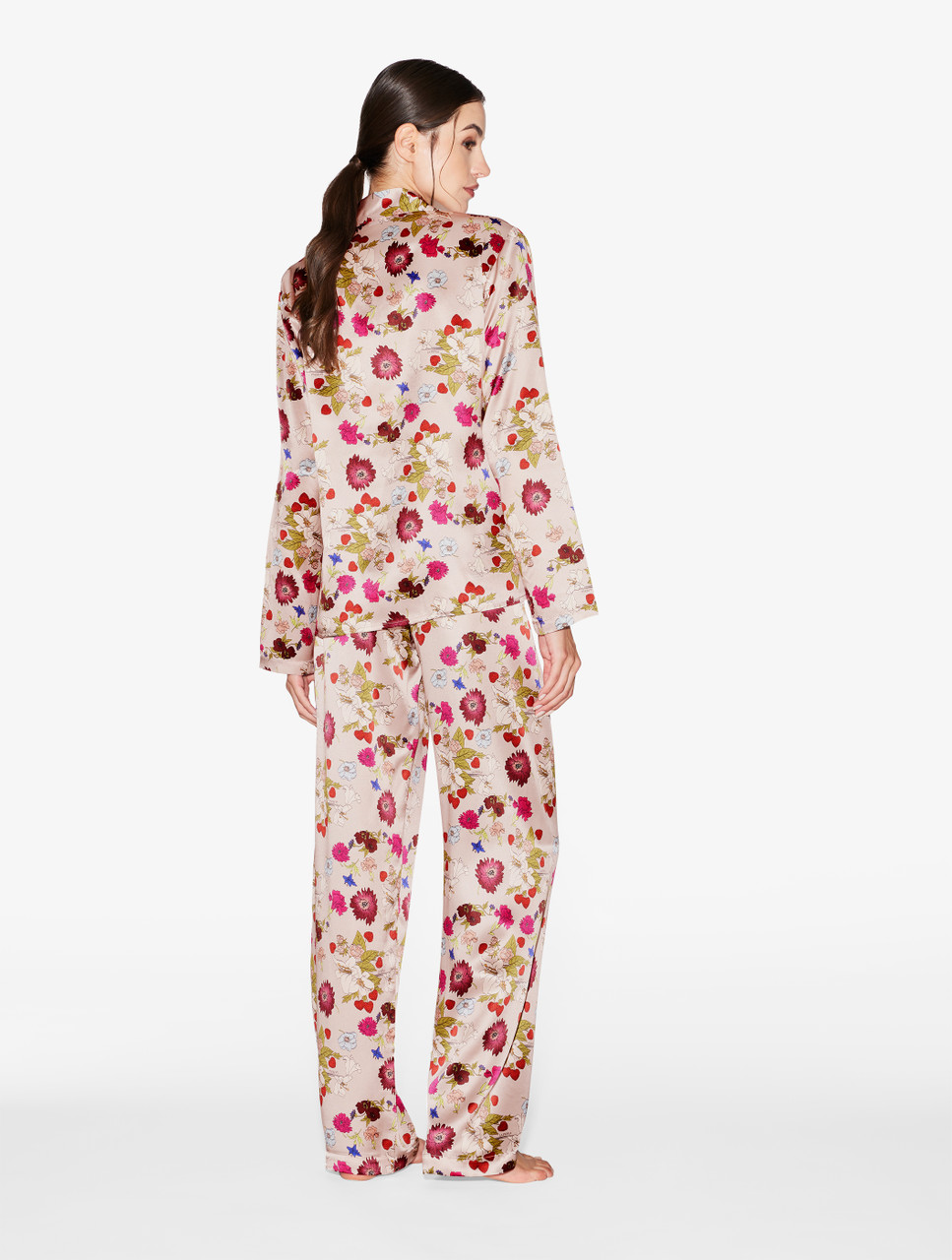 Lily Of the Valley Print Washable Silk Pajamas Set – Fleur Feels