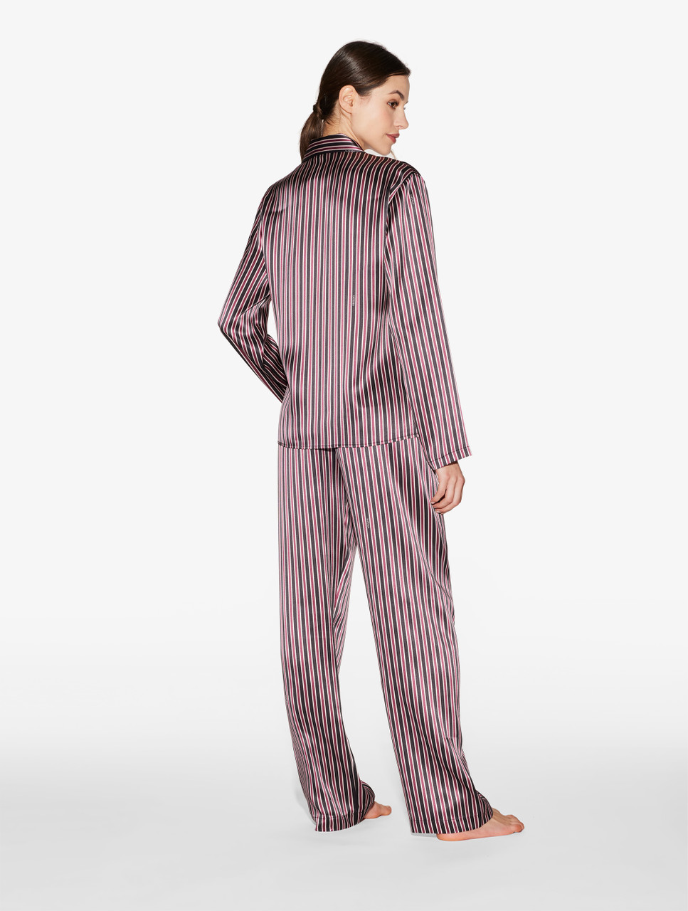 Stripe Silk Pajamas 