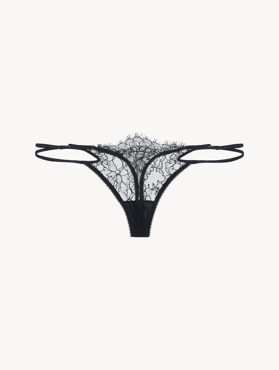 Lula lace tanga g-string thong, Black