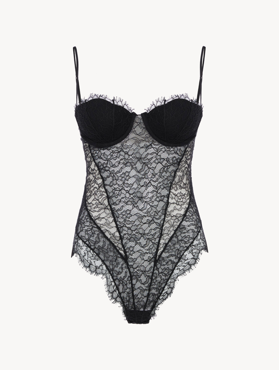  La Perla, Brigitta Lace Bodysuit, 32B, Black : Luxury