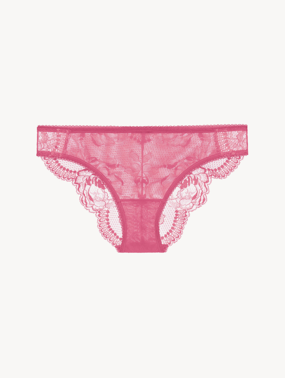 Luxury Lace Mid-Rise Knickers in Wild Orchid