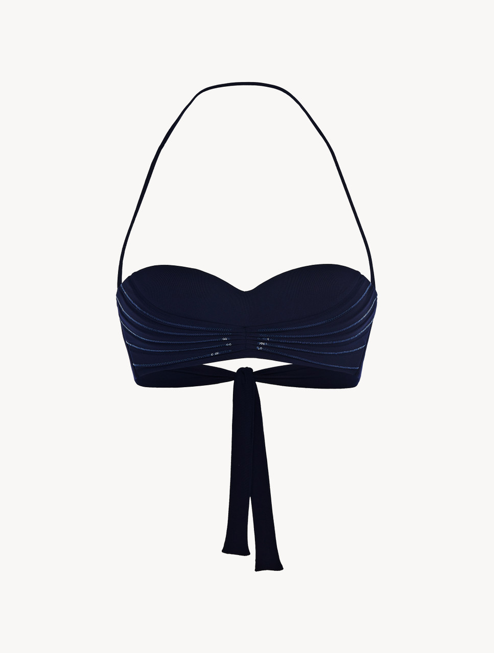 Navy blue bandeau bikini clearance