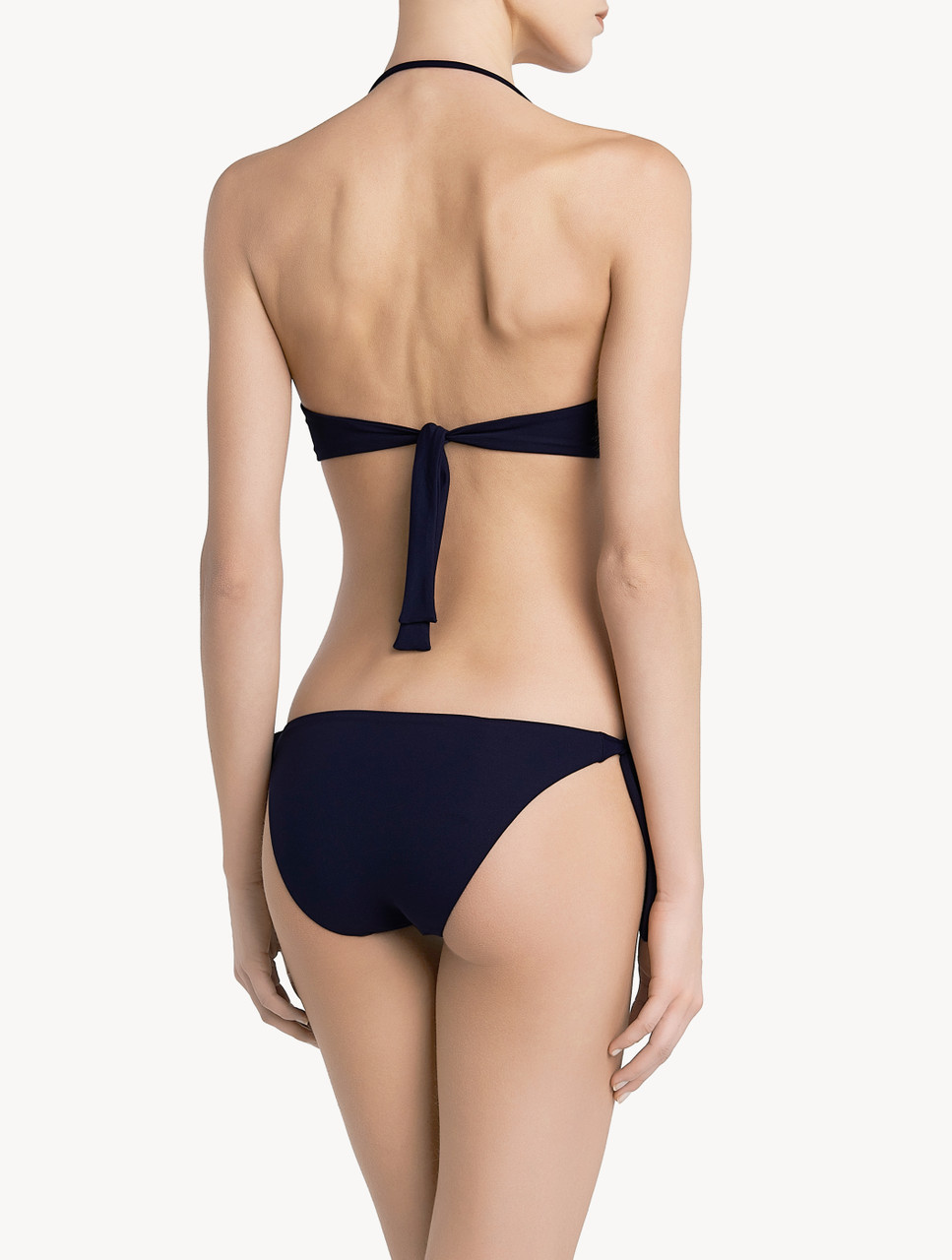 Navy blue bandeau bikini clearance