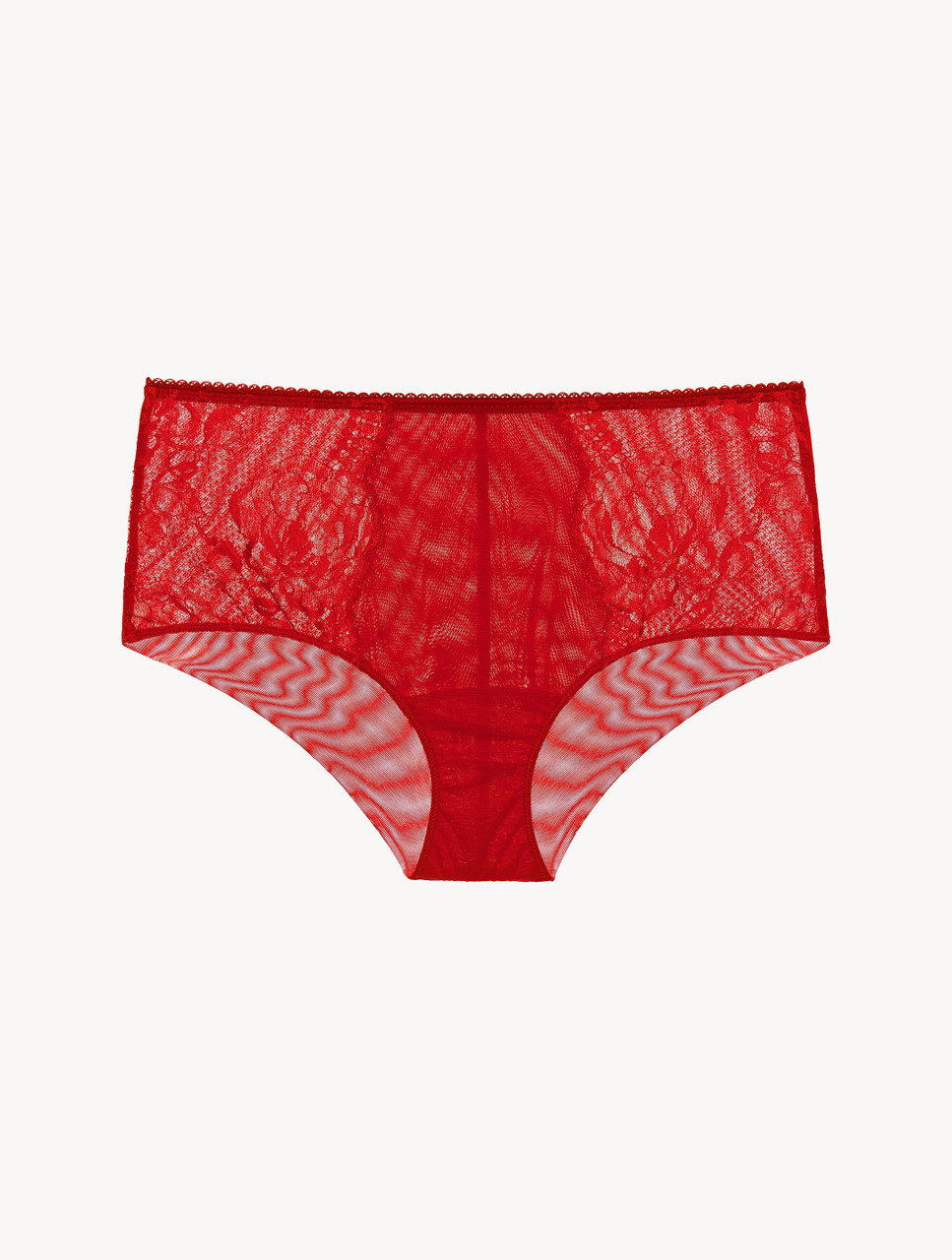 Red lace high waisted panties Clearance